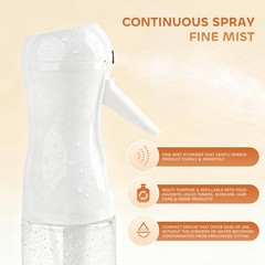AMOMELA 2Pcs Continuous Spray Bottle For 6.8 Ounces, 200ML/CLEAR/2PACK