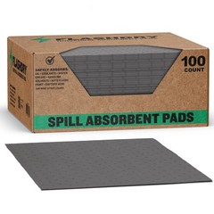 FLASHDRY Universal Spill Absorbent Pads, 100-Count Dispenser Box, 17.5″ x 13….