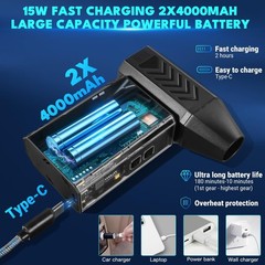 Violent Turbo Fan, Mini Electric Compressed Air Duster & Vacuum Cleaner, 1300…