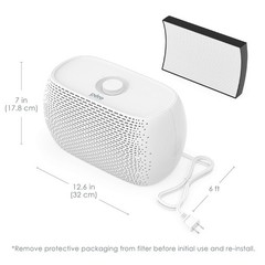 Pure Enrichment PureZone Breeze Tabletop 2-in-1 Air Purifier – True HEPA Filt…