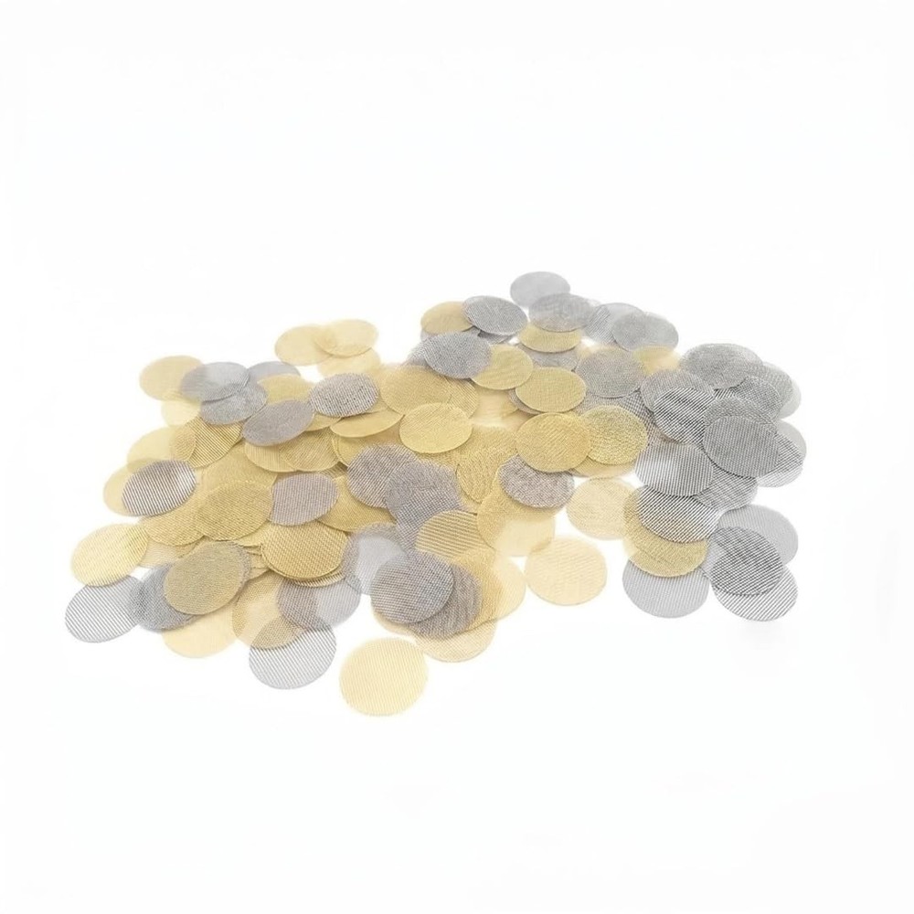 200 Pcs Pipe Screens, 100 Brass Screens And 100 3/4-inch, Golden