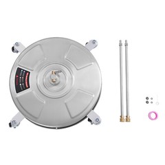 Stainless Steel Round Surface Cleaner with 2 Nozzles, 5000 PSI Power