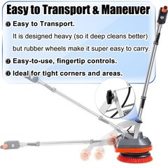 Hhq 15 Floor Buffer Machine Commercial Floor Scrubber Machine Brushes And Pads