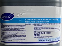 1 Diversey 3064211 Crew Restroom Floor & Surface Non-acid Disinfectant 1.5 L