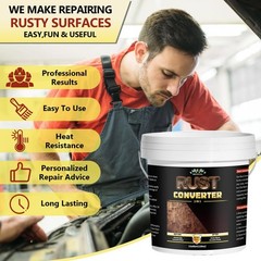 2-in-1 Rust Converter & Metal Primer – 1 Gallon Black Rust Paint Inhibitor fo…