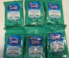 6 Pack Of Clorox Disinfecting Wipes To Go Pack, Fresh Scent , Total 54 Wipes