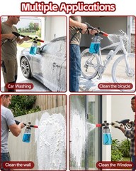 DANCINGBOAR Foam Cannon for Pressure Washer with 1/4″ Quick Connector, Gray
