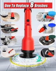 Uniqwamo Electric Spin Scrubber Compatible for Milwaukee 18V Red