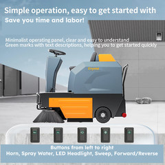 49″ Ride-On Floor Sweeper, 21Gal 48V 4*67Ah, CSR49