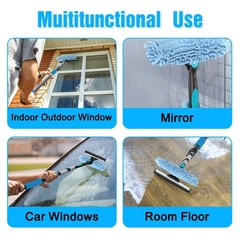 Veebuyla 16Ft Reach Window Squeegee Kit Extension Pole 2-In-1 Professional