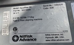 Lot 2 Nilfisk Advance AquaRide SE Rider Carpet Extractor & ES4000 ***PLS READ***