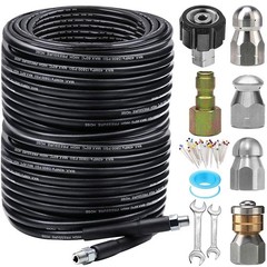 200FT Sewer Jetter Kit for Pressure Washer, 5800PSI Drain 200FT,