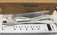 (2pack) 12″ 5+1 Outlet Strip & Surge Protector, 90 Joules, 6-ft Cord, White