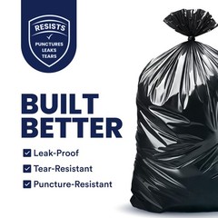 Plasticplace 55 Gallon Contractor Bags Black 38 X 58 4 Mil 32/Case C55403Bk