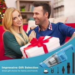 TROIZO Handheld Vacuum Cordless, 14500PA Powerful Suction Hand Held Blue