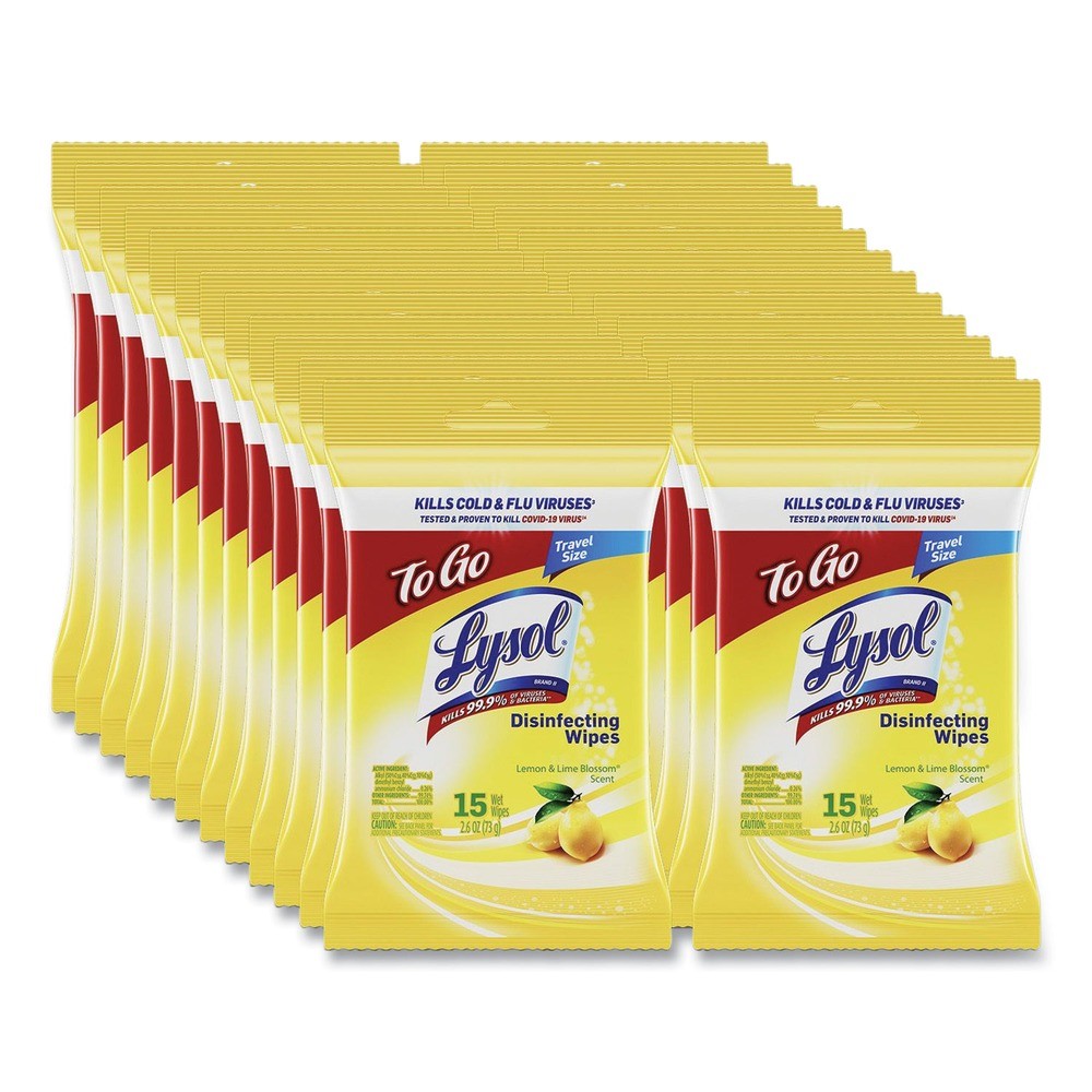 LYSOL Brand 99799CT Disinfecting Wipes – Lemon & Lime/Blossom White (24/CT) New
