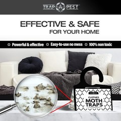 Clothing Moth Traps – 8 Pack – Non Toxic for Clothes 8 Pack, White