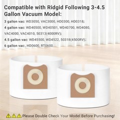 Zibopon VF3501 Dust Bags 12 Pack, Fit for ridgid vf3501 vacuum bags(white)