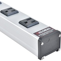 25″ 9 Outlet Aluminum Power Strip with 6-ft Cord ETL/cETL