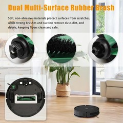 15 Pack Replacement Parts Kit for Roomba 104/105 Vac＆Combo 15 Pcs, Black