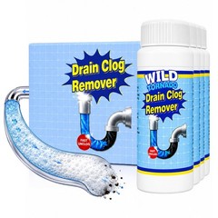 Drain Clog Remover Powder 4 Pack, Sink & Cleaner 4Pack