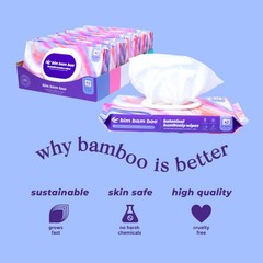 Bim Bam Boo | Flushable Wet Wipes | 100% Plant Based | 336 Count (Pack of 1)