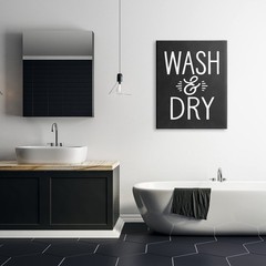 Stupell Industries Wash And Dry Vintage Cleaning Phrase Kitchen Laundry