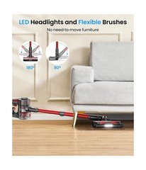 Cordless Vacuum Cleaner, Stick Vacuum with Powerful Suction, 45Mins Runtime V…