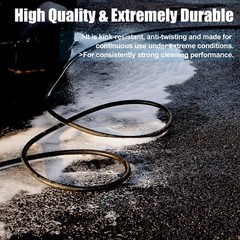 25′ Pressure Washer Hose Extension Cable 4000 PSI 25 ft Length Gray 3/8″ Coupler