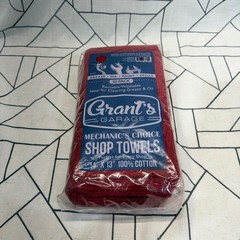 Grant’s Garage Shop Towels 14″x13″ Red 50 Pack 100% Cotton Mechanic’s Choice