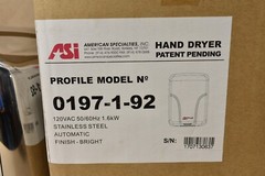 Hand Dryer ASI 0197-1-92 Automatic Hand Dryer, 110-120V, Stainless Steel, Bright