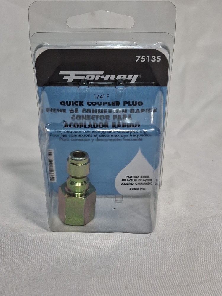 Forney 75135 Pressure Washer FEMALE Quick Coupler Plug, 1/4-Inch FNPT
