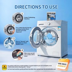 Luvoar Washing Machine Cleaner Tablets–24 Packs,Deep Cleaning Tablets For Pro