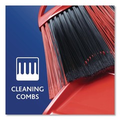 O-Cedar 175073EA 53.88 in. Handle One Sweep Broom with Dustpan – RD/BK/GY New