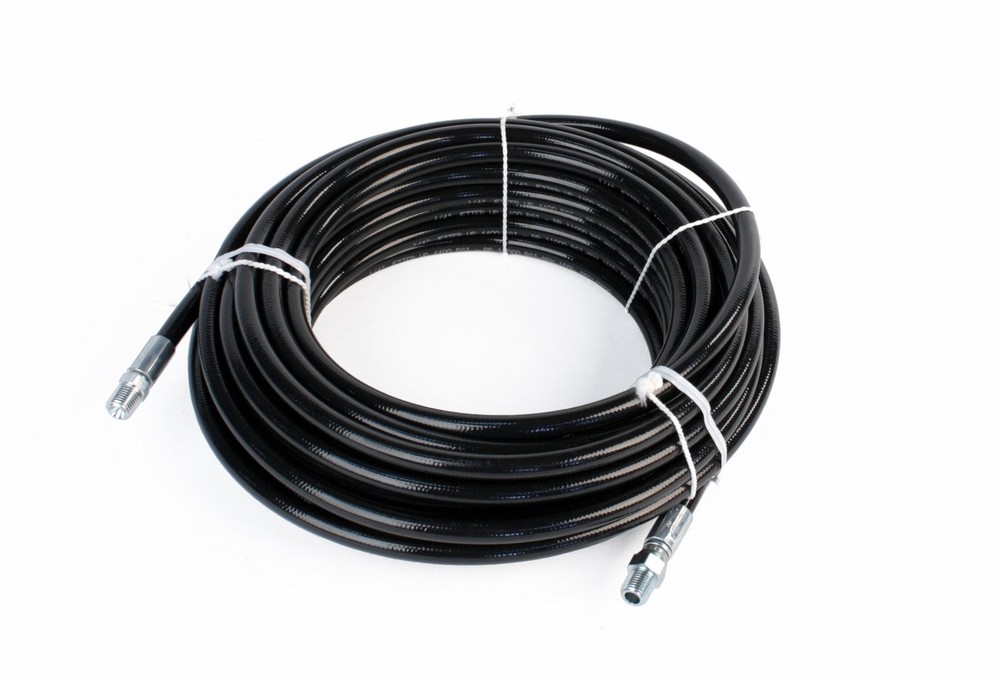 Schieffer 4400 PSI 1/4″ x 100′ Thermoplastic Sewer Jetter Hose MPT Solid Swivel