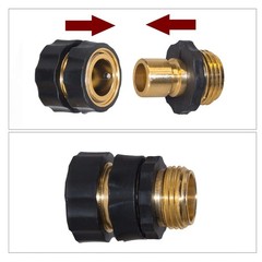 Hourleey Garden Hose Quick 16 Pieces (8 Female & 8 Male Connectors), Gold