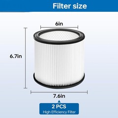 2Pcs Filter Cartridge For Shop Vac Wet Dry Replace 90304 9030400 903-04-00 US