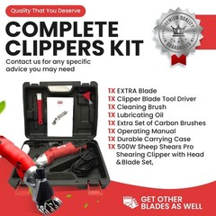 110V 500W Professional Heavy Duty Electric Shearing Clippers with 6… Fast Ship