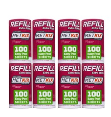Metkix Refill for Lint Rollers 8 8 Refills (Total 800 Sheets), Pink