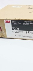 3M Black Stripper Pad 7200, 17 in, 5/case 61-5000-3591-2