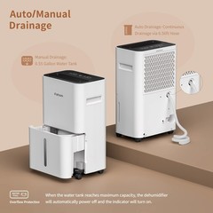Fehom 4500 Sq. Ft Dehumidifier for Home Basements Bathroom Bedroom Continuous…
