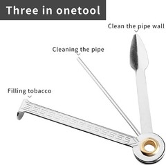 8pcs Stainless Steel 3 In1 Smoking Tobacco Pipe Reamers Tamper Cleaner