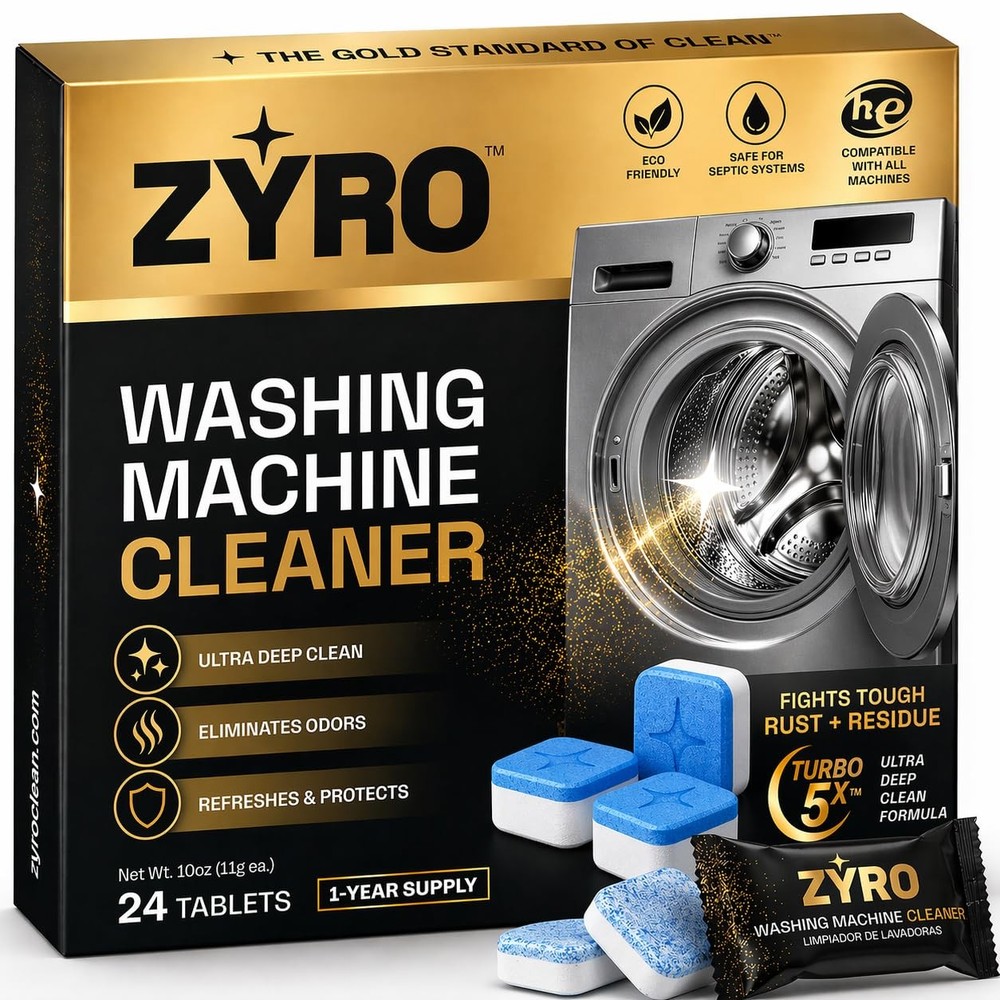 Washing Machine Cleaner Tablets | 24 Pack | Ultra Deep 1 Count (Pack of 24)
