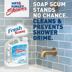 Wet & Forget Shower Cleaner Spray 64 Fl Oz (Pack of 1), Fresh Scent