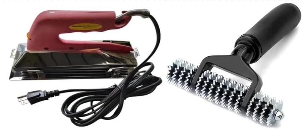 Zimpty ZY477 10in. 800-Watt Carpet Seaming Iron and Seaming Roller Spiked Sta…