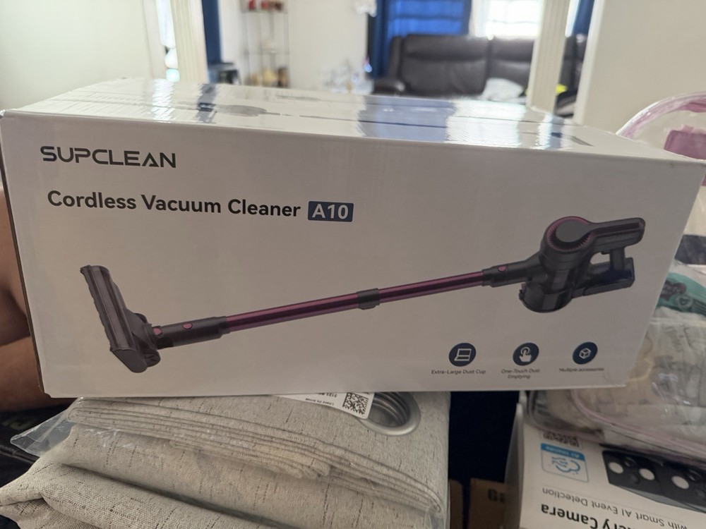 SUPCLEAN A10 Cordless Bagless Vacuum, XL Dust Cup, One-Touch Emptying