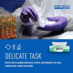 Kimtech 34133 Clean Room Wipes: Dry Pop-Up, 12.3 x 4.1″ Sheet, White