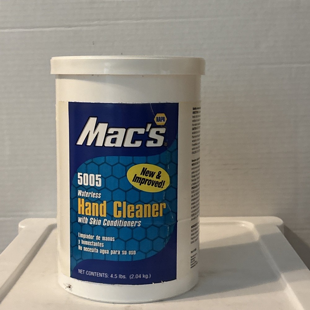 NEW Napa Mac’s Waterless Hand Cleaner with Skin Conditioners 4.5 lbs #5005