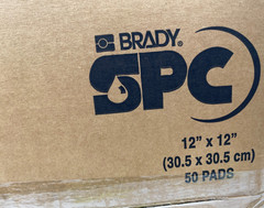 Brady SPC Absorbent Pads 12″ x 12″ Blue Oil Fluid Spill Pads Qty 50 NEW