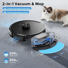Kilgone Robot Vacuum And Mop Self-Emptying 6000Pa No-Tangle Suction Lidar